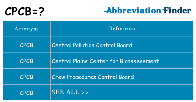 What does cpcb stand for