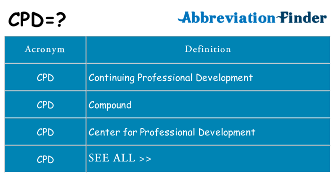 What does cpd stand for