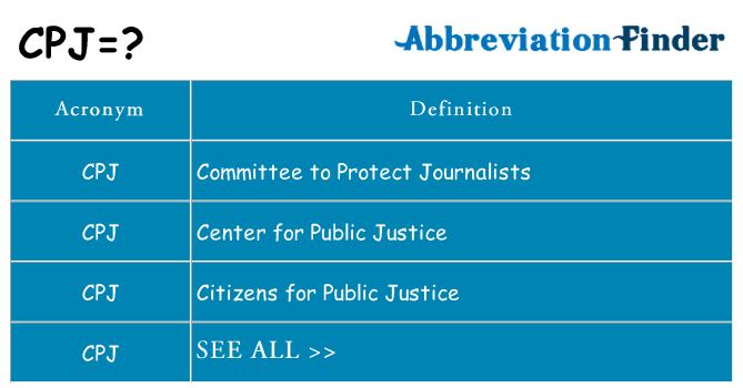What does cpj stand for