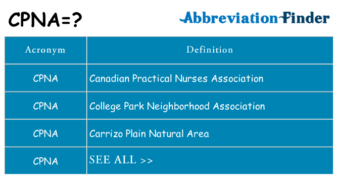 What does cpna stand for