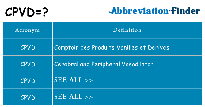 What does cpvd stand for