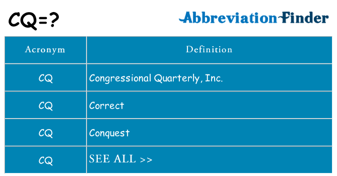 What does cq stand for