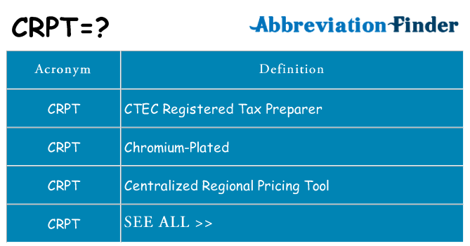 What does crpt stand for