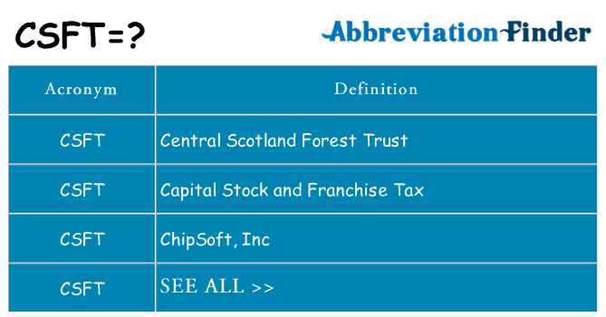 What does csft stand for