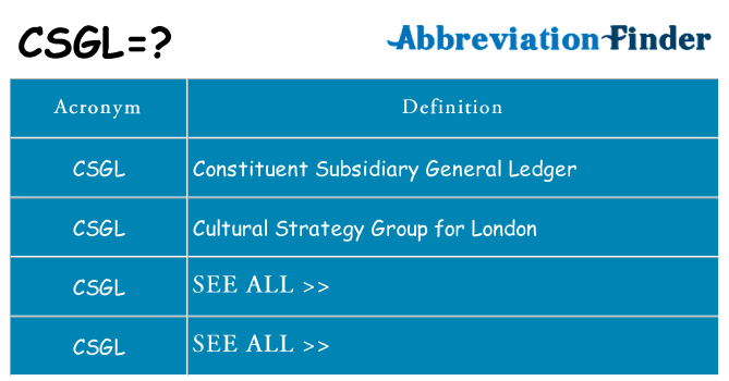 What does csgl stand for
