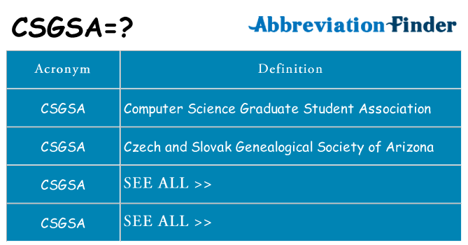 What does csgsa stand for