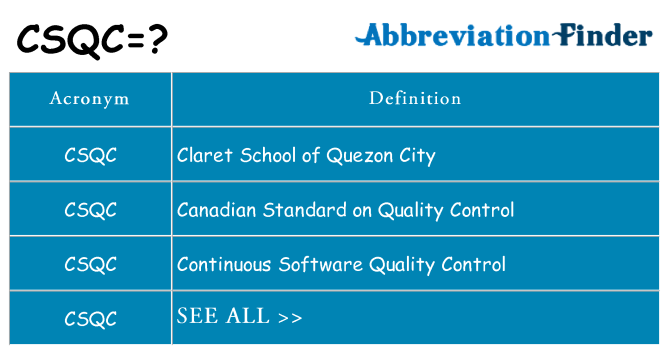 What does csqc stand for