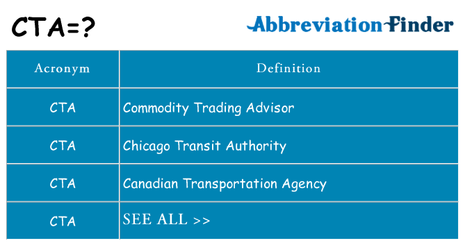 What does cta stand for