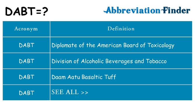 What does dabt stand for
