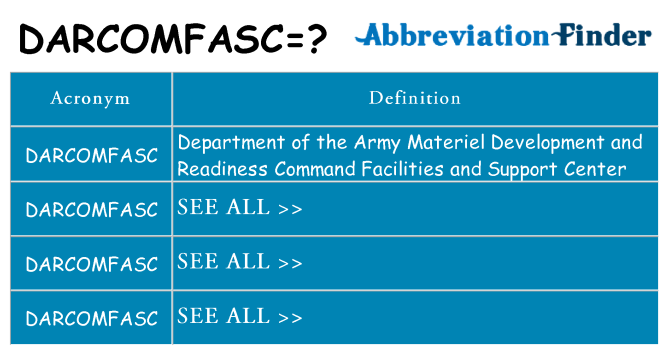 What does darcomfasc stand for