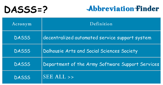 What does dasss stand for