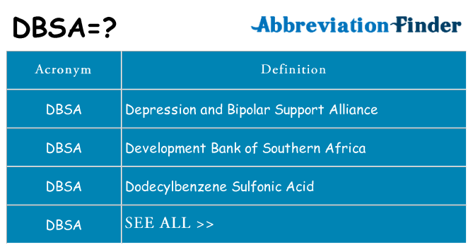 What does dbsa stand for