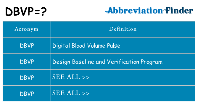 What does dbvp stand for