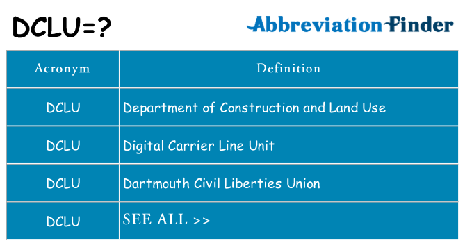 What does dclu stand for