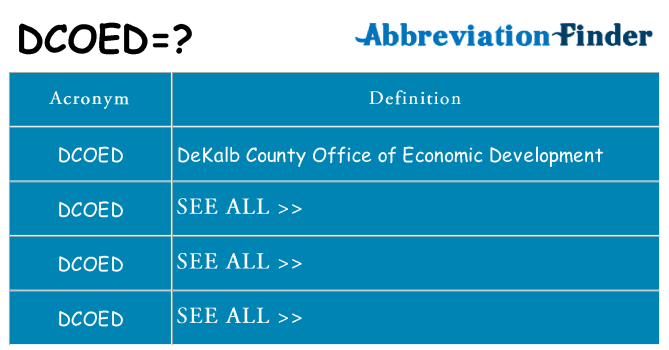 What does dcoed stand for
