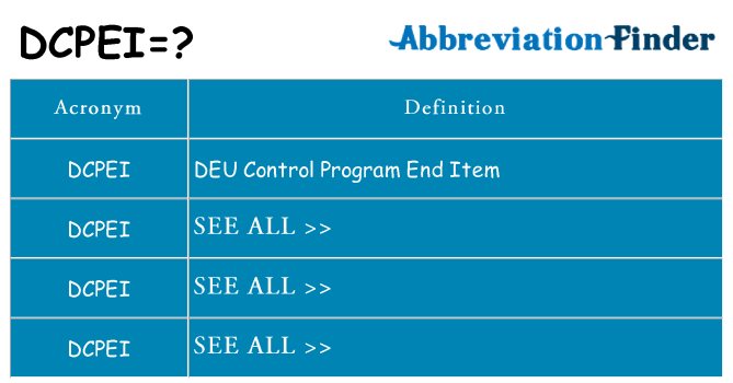 What does dcpei stand for