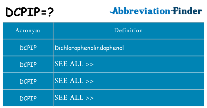What does dcpip stand for