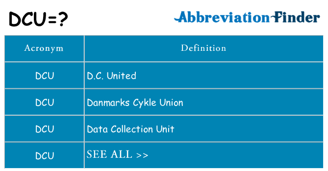 What does dcu stand for