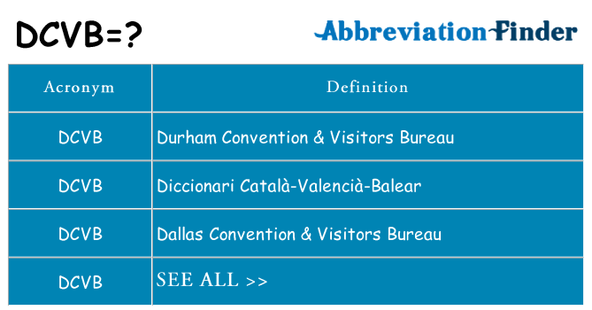 What does dcvb stand for