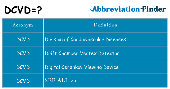 What does dcvd stand for