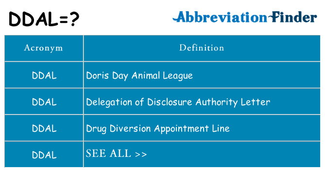 What does ddal stand for