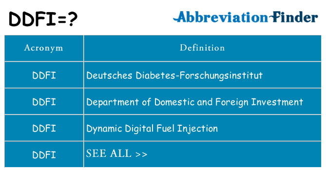 What does ddfi stand for