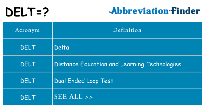 What does delt stand for