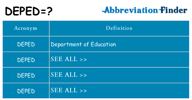 What does deped stand for