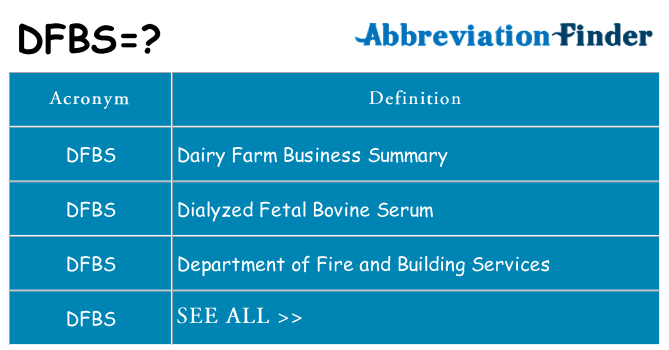 What does dfbs stand for