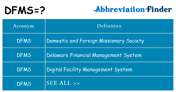What does dfms stand for