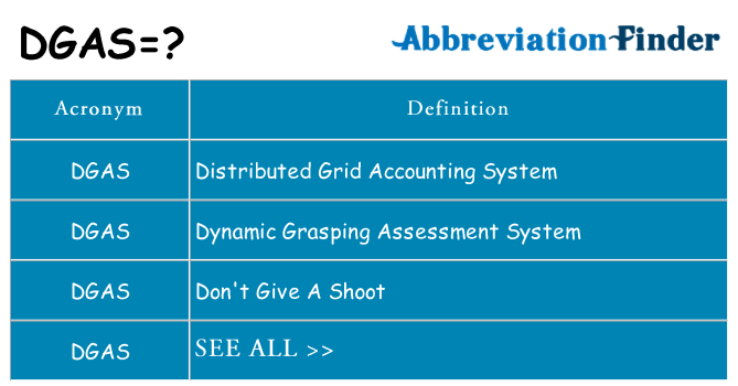 What does dgas stand for