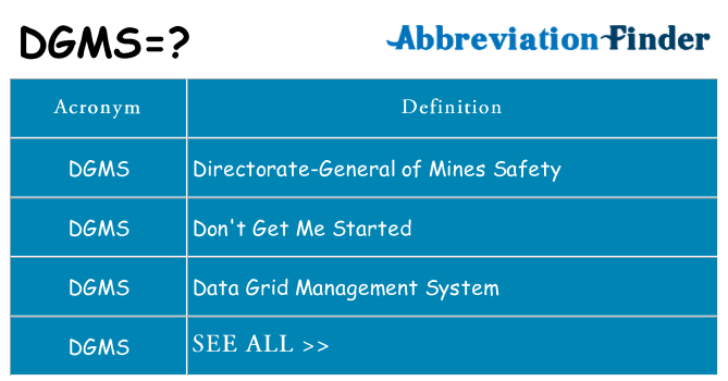 What does dgms stand for