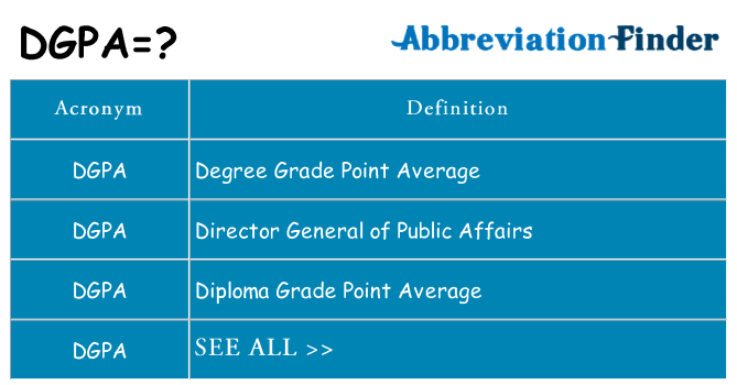 What does dgpa stand for