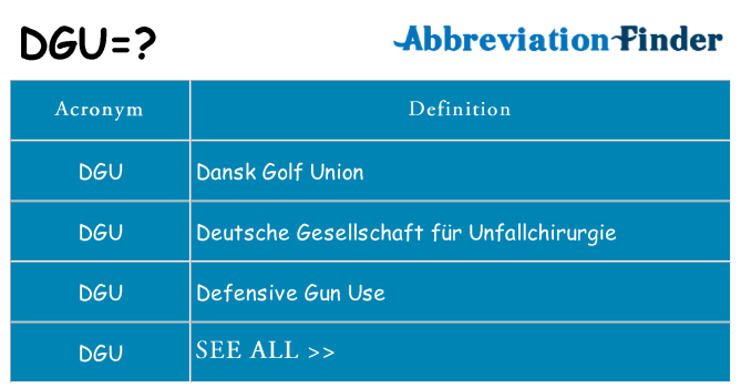 What does dgu stand for