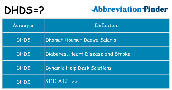 What does dhds stand for