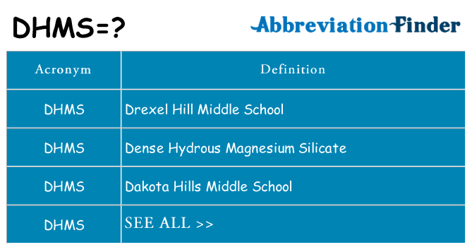 What does dhms stand for