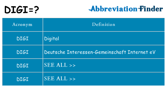 What does digi stand for
