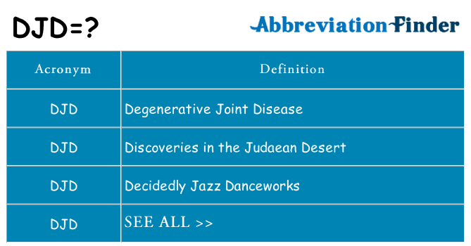 What does djd stand for
