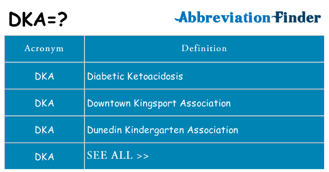 What does dka stand for