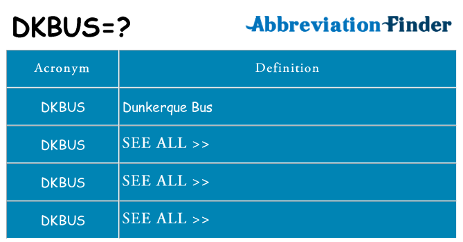 What does dkbus stand for