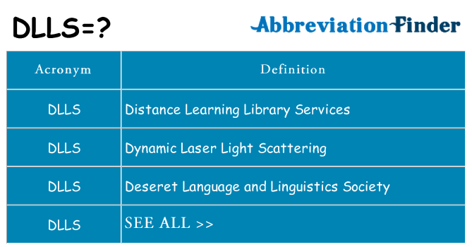 What does dlls stand for