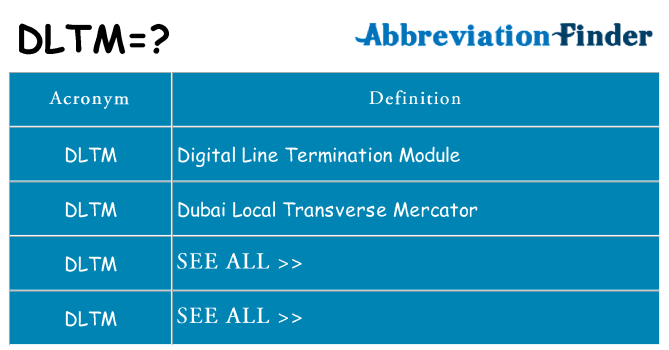 What does dltm stand for