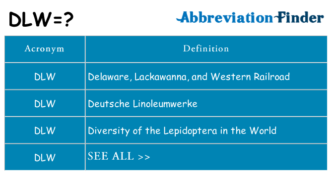 What does dlw stand for