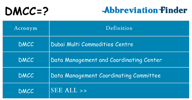 what is the meaning of dmcc