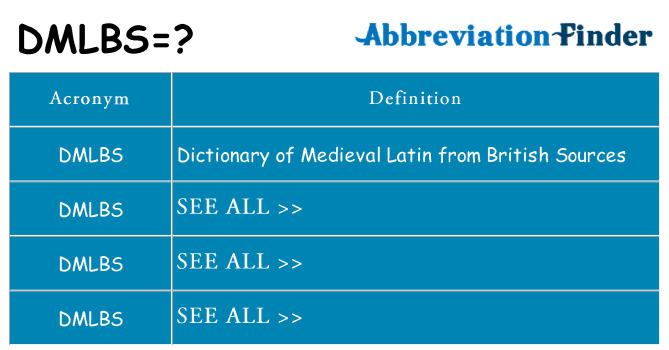 What does dmlbs stand for