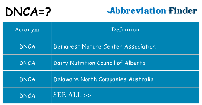 What does dnca stand for