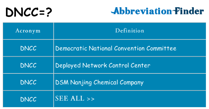 What does dncc stand for