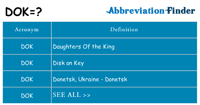 What does dok stand for