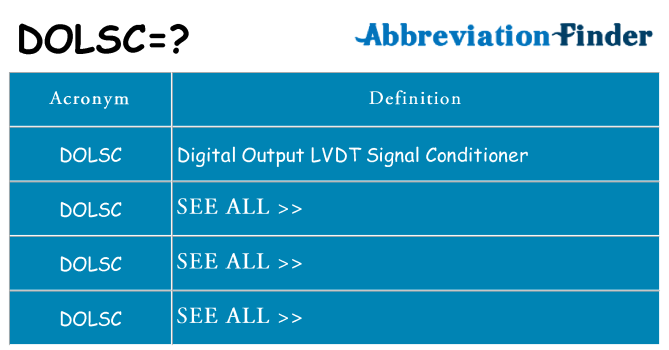 What does dolsc stand for