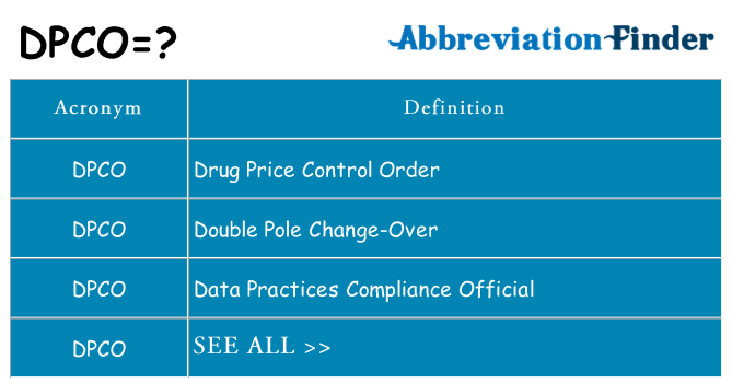 What does dpco stand for